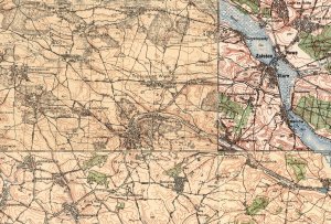 montaż czterech fragmentów map z lat 1924-25