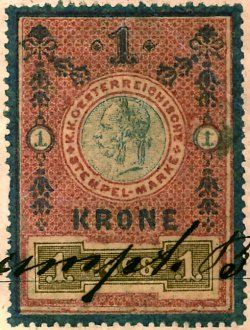 znaczek skarbowy 1898