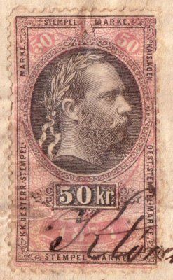 znaczek skarbowy 1877